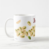 Pistachio Nutsパーソナライズされたという名前 コーヒーマグカップ (左)