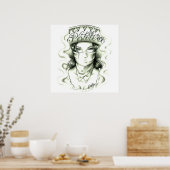 pistolera tattoo motif ポスター (キッチン)