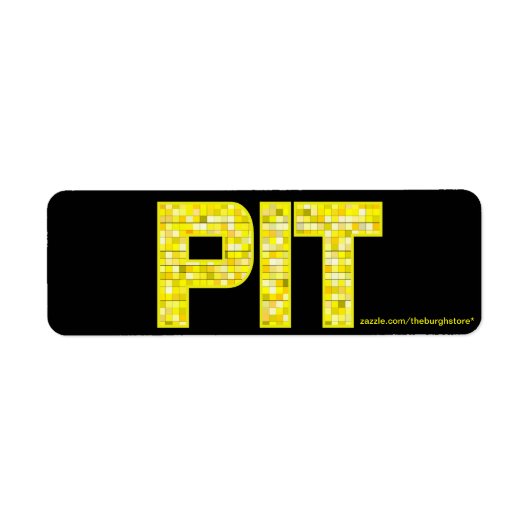 PITタイル差出人住所スタンプ ラベル (正面)