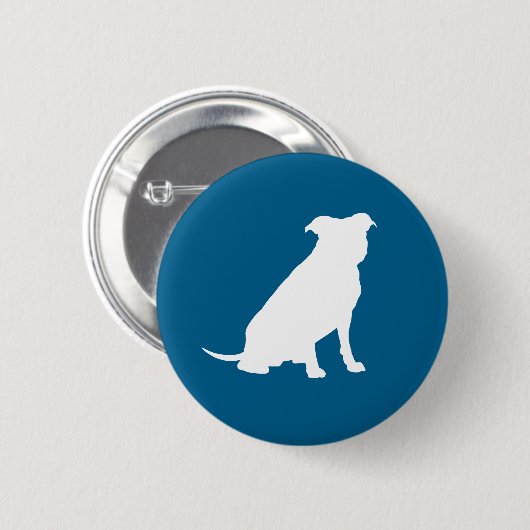 Pit Bull Baby Shower Dog Pitbull Blue Boy 缶バッジ (正面&裏面)