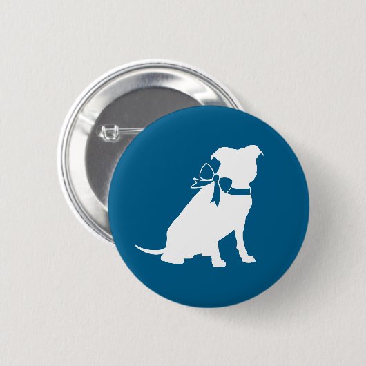 Pit Bull Baby Shower Pitbull Dog Blue Boy 缶バッジ (正面&裏面)