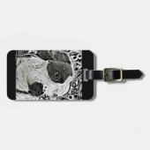 Pit Bull Black and White design  ラゲッジタグ (正面横)