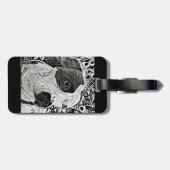 Pit Bull Black and White design  ラゲッジタグ (裏面横)