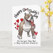 Pit Bull CardからのHappy Father's day カード (黄色い花)