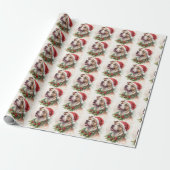 Pit Bull Christmas Wrapping Paper ラッピングペーパー (アンロールド)
