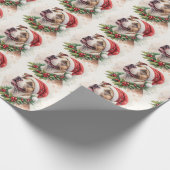 Pit Bull Christmas Wrapping Paper ラッピングペーパー (角)