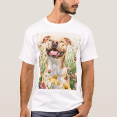 Pit Bull Dad Shirt – Watercolor Tシャツ (正面)