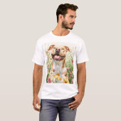Pit Bull Dad Shirt – Watercolor Tシャツ (正面フル)