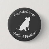 Pit Bull Dog Baby Shower Gender Neutral 缶バッジ (正面)