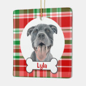Pit bull Dog Ornament, Blue Staffy Ornament セラミックオーナメント (左)