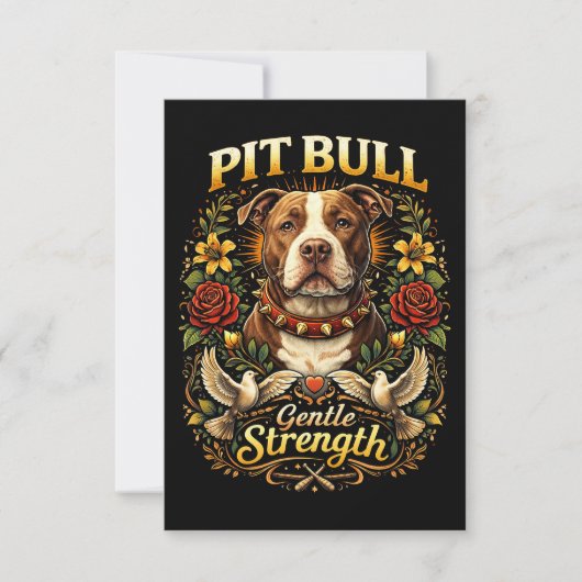 Pit Bull: Gentle Strength サンキューカード (正面)
