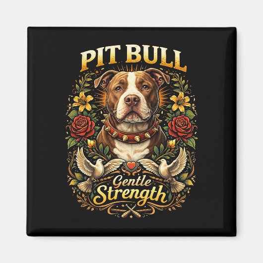 Pit Bull: Gentle Strength マグネット (正面)