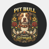 Pit Bull: Gentle Strength ラウンドシール (正面)