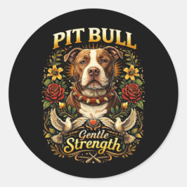 Pit Bull: Gentle Strength ラウンドシール
