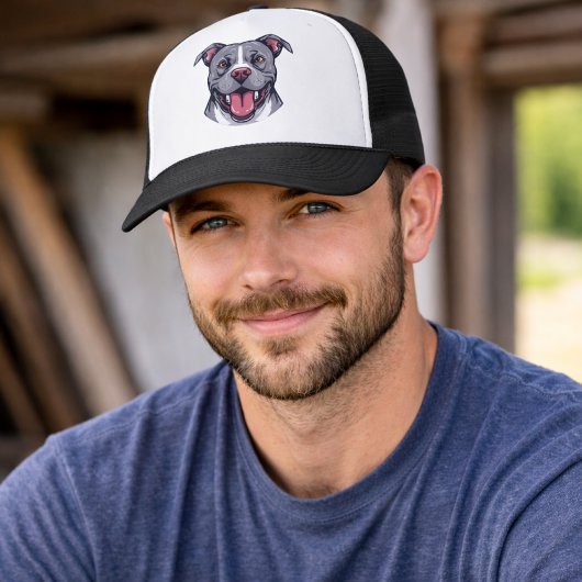 Pit Bull Graphic Art -Bully Breed Dogs- Dog Lover キャップ