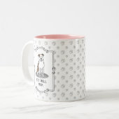 Pit Bull Mom (lt brindle white 3) ツートーンマグカップ (正面左)