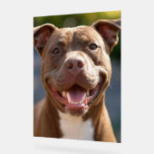 Pit Bull Photoを追加カスタマイズ アクリルサイン (傾斜)