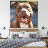 Pit Bull Photoを追加カスタマイズ キャンバスプリント (インサイチュ (寝室))