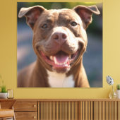 Pit Bull Photoを追加カスタマイズ キャンバスプリント (インサイチュ (リビング))