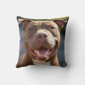 Pit Bull Photoを追加カスタマイズ クッション (裏面)