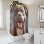 Pit Bull Photoを追加カスタマイズ シャワーカーテン (インサイチュ)
