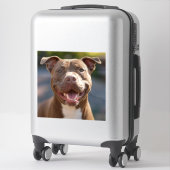 Pit Bull Photoを追加カスタマイズ シール (スーツケース)
