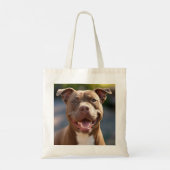 Pit Bull Photoを追加カスタマイズ トートバッグ (裏面)