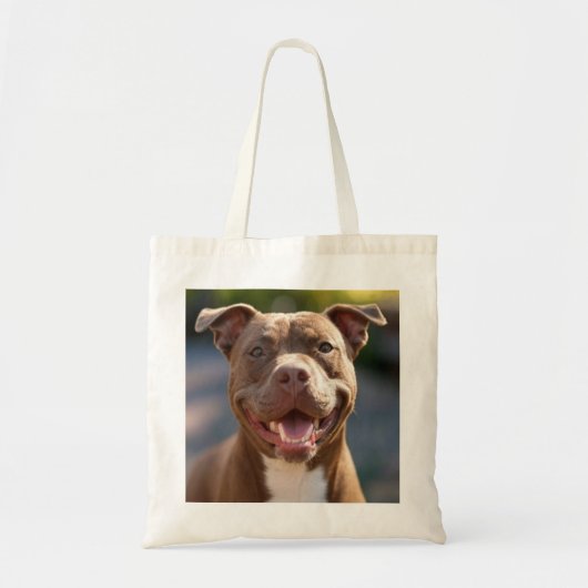 Pit Bull Photoを追加カスタマイズ トートバッグ (正面)