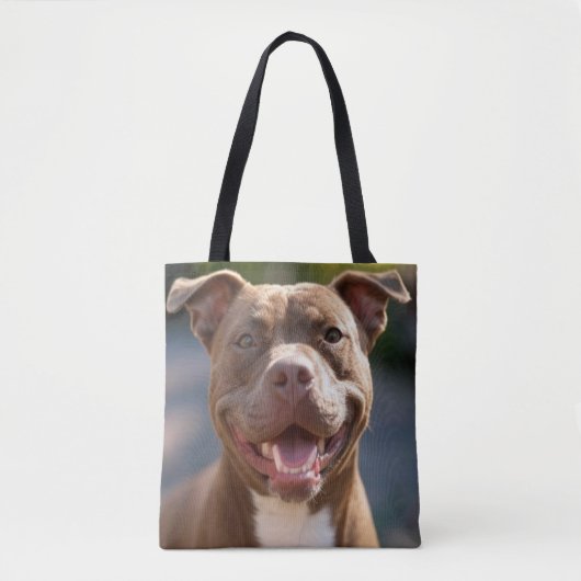 Pit Bull Photoを追加カスタマイズ トートバッグ (正面)