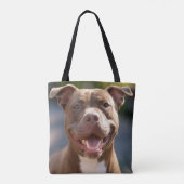 Pit Bull Photoを追加カスタマイズ トートバッグ (裏面)