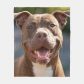 Pit Bull Photoを追加カスタマイズ フリースブランケット (正面)
