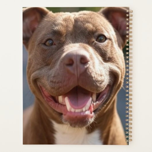 Pit Bull Photoを追加カスタマイズ プランナー手帳 (裏面)