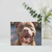 Pit Bull Photoを追加カスタマイズ ポストカード (スタンド正面)