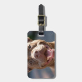 Pit Bull Photoを追加カスタマイズ ラゲッジタグ (正面縦)
