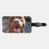 Pit Bull Photoを追加カスタマイズ ラゲッジタグ (裏面横)