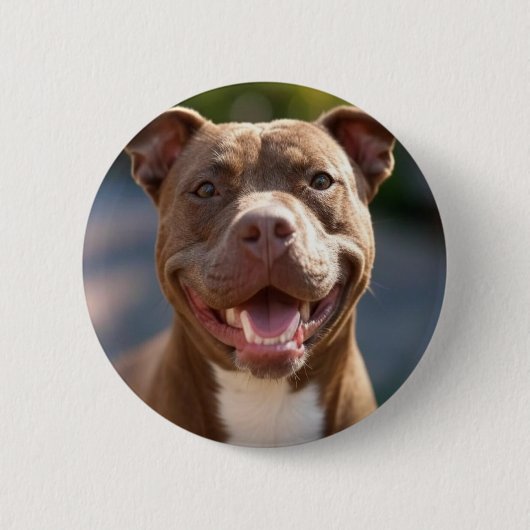 Pit Bull Photoを追加カスタマイズ 缶バッジ (正面)