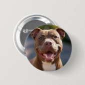 Pit Bull Photoを追加カスタマイズ 缶バッジ (正面&裏面)