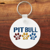 PIT BULL TERRIERパパポープリント1 キーホルダー (正面)
