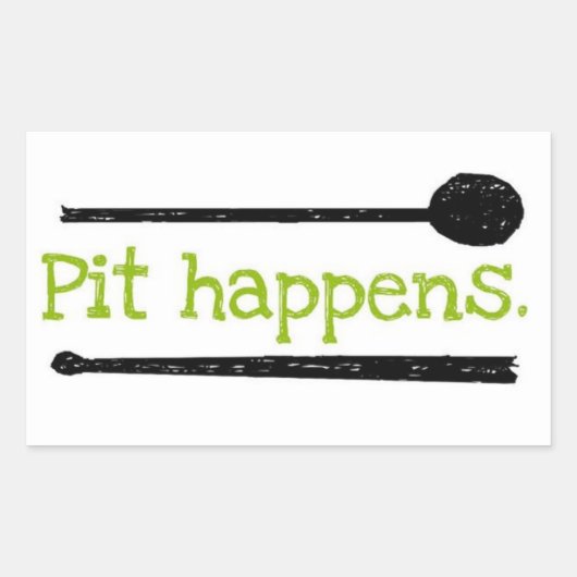 Pit Occuesステッカー 長方形シール (正面)