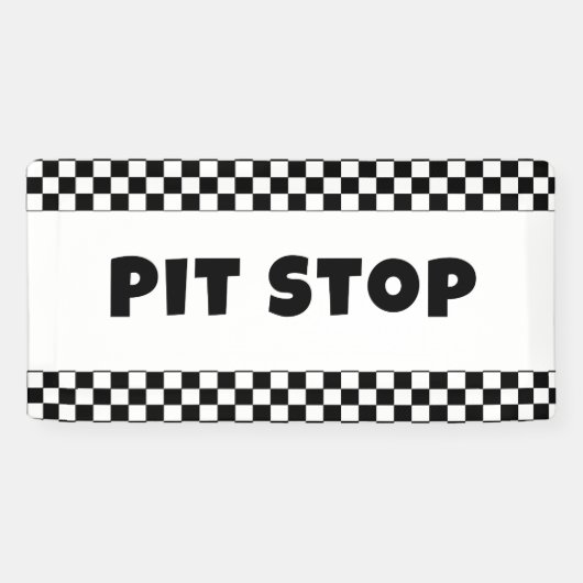 Pit Stop Party ウェルカムバナー | レースの誕生日  横断幕 (横)