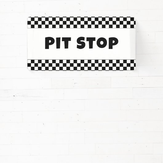 Pit Stop Party Welcome Banner | Racing Birthday  横断幕 (インサイチュ)