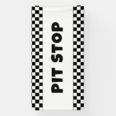 Pit Stop Party Welcome Banner | Racing Birthday  横断幕 (縦)