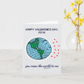 Pitaのバレンタインデイカード(ヒンディー語パパ) カード (黄色い花)