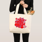Pitambaraベクトル抽象的な主 ラージトートバッグ (正面(商品))