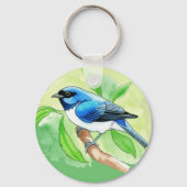 Pitangueira e Saí-andorinha (Tersina viridis) キーホルダー (裏面)