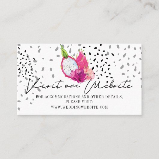 Pitaya Fruit 結婚's Website Insertカード プレイスカード (正面)