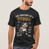 Pitbull Anatomy For Dog Tシャツ (正面)