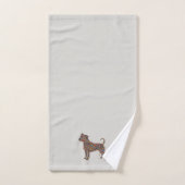 Pitbull Butterfly Silhouette Art | Bully Dog Lover バスタオルセット (ハンドタオル)