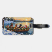 Pitbull Christmas Boat Holiday ラゲッジタグ (裏面横)