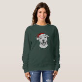 Pitbull Christmas Sweatshirt – Cute Santa Pitbull スウェットシャツ (正面フル)